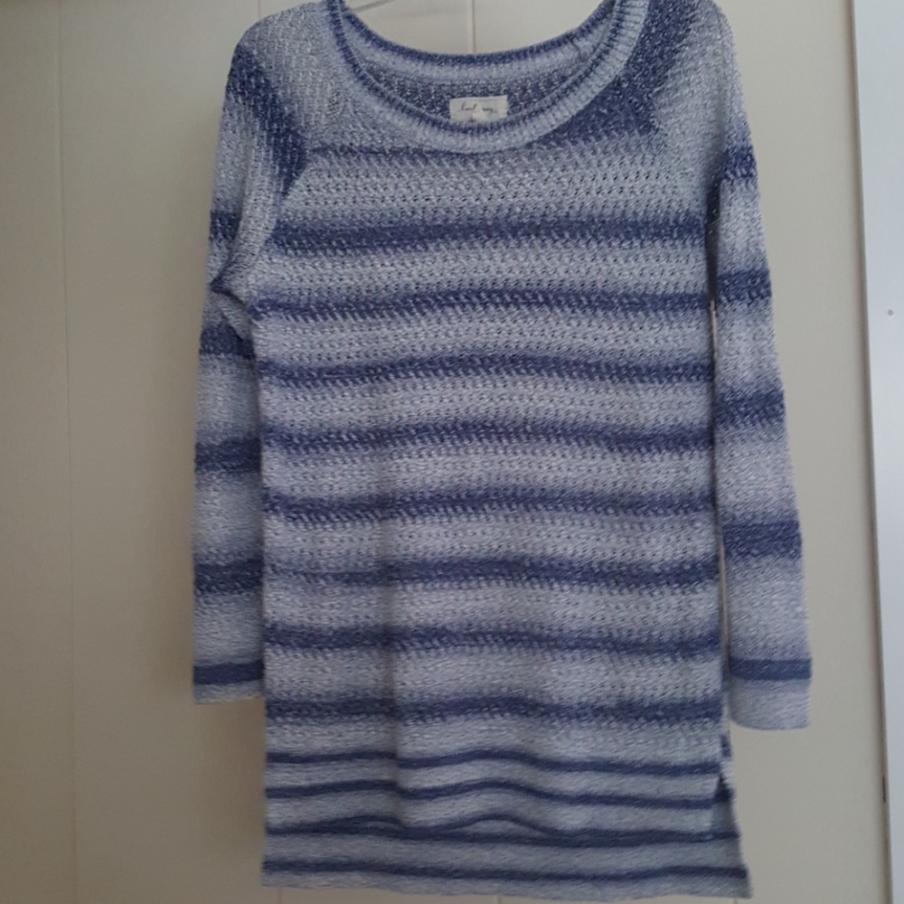 Lou & Grey Pullover Blue Ombre Sweater Sz S